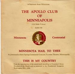 Download The Apollo Club - Minnesota Hail To Thee This Is My Country