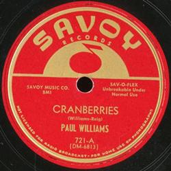descargar álbum Paul Williams - Cranberries Juice Bug Boogie