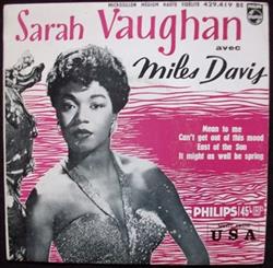 Download Sarah Vaughan Avec Miles Davis - Sarah Vaughan Avec Miles Davis