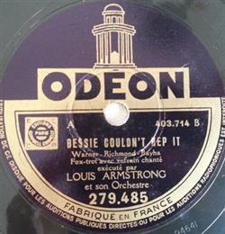 last ned album Louis Armstrong Et Son Orchestre - Bessie Couldnt Hep It Dallas Blues