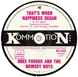 online anhören Mike Furber And The Bowery Boys - You