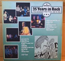 online anhören Various - Remember 25 Years In Rock The Greatest Hits From 58 To 83