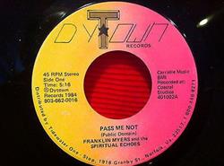 Download Franklin Myers & The Spiritual Echoes - Pass Me Not