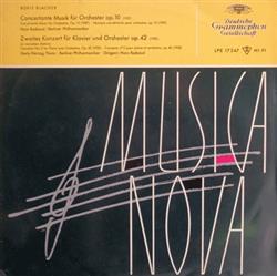 Boris Blacher Hans Rosbaud, Berliner Philharmoniker, Gerty Herzog - Concertante Musik Für Orchester Op 10 Zweites Konzert Für Klavier Und Orchester Op 42