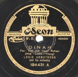 Album herunterladen Louis Armstrong And His Orchestra - Dinah Aint Misbehavin