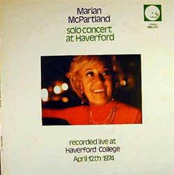 descargar álbum Marian McPartland - Solo Concert At Haverford