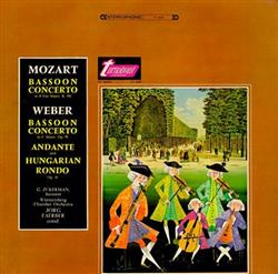 baixar álbum Mozart, Weber G Zukerman, Jörg Faerber, Württemberg Chamber Orchestra - Bassoon Concertos