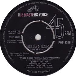 online anhören Johnny Mathis - Taste Of Tears White Roses From A Blue Valentine