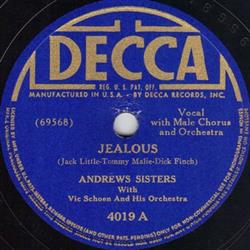 Andrews Sisters With Vic Schoen And His Orchestra - Jealous Rancho Pillow