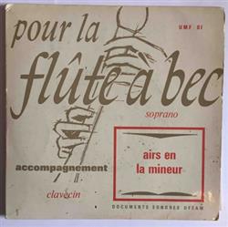 descargar álbum Mme Barbey, Jacques Burel - Pour La Flûte A Bec