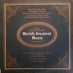 écouter en ligne Tchaikovsky, Stravinsky , And Sibelius - Basic Library Of The Worlds Greatest Music Album No 5