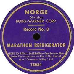 online anhören No Artist - Record No 8 Marathon Refrigerator