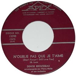 Download Denise Brousseau - Noublie Pas Que Je Taime