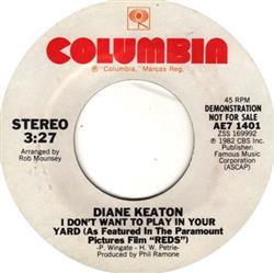 baixar álbum Diane Keaton Stephen Sondheim - I Dont Want To Play In Your Yard Goodbye For Now