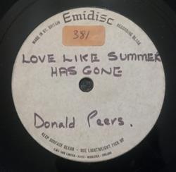 Album herunterladen Donald Peers - Love Like Summer Has Gone