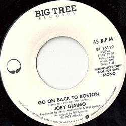 ladda ner album Joey Giaimo - Go On Back To Boston
