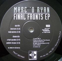 last ned album Marc 'O Ryan - Final Fronts EP