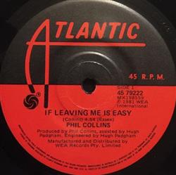 ascolta in linea Phil Collins - If Leaving Me Is Easy In The Air Tonight I Missed Again If Leaving Me Is Easy
