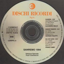 Album herunterladen Aleandro Baldi Giorgio Faletti Franz Campi - Sanremo 1994