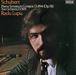 last ned album Schubert, Radu Lupu - Piano Sonata In G Major D 894 Op 78 Two Scherzi D 593