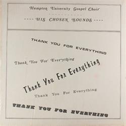 Download Hampton University Gospel Choir His Chosen Sounds - Thank You For Everything