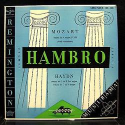 Download Leonid Hambro - Mozart Sonata In A Major K 331 With Variations Haydn Sonata No 1 In E Flat Major Sonata No 7 In D Major