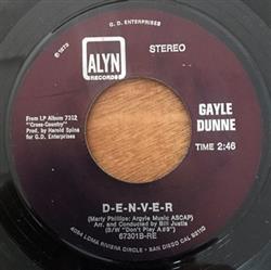 ladda ner album Gayle Dunne - D E N V E R Dont Play A 9 On The Jukebox Tonight