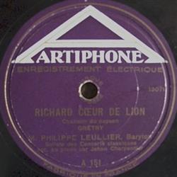 last ned album M Philippe Leullier - Grisélidis Richard Cœur De Lion