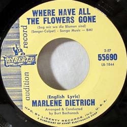 Download Marlene Dietrich - Where Have All The Flowers Gone Sag Mir Wo Die Blumen Sind English Lyric Where Have All The Flowers Gone Sag Mir Wo Die Blumen Sind German Lyric