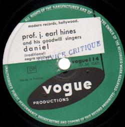 Album herunterladen Prof J Earle Hines And His Goodwill Singers - Daniel Get On Board Little Children