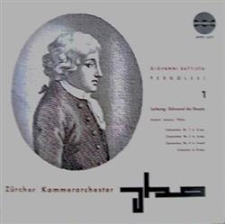 écouter en ligne Giovanni Battista Pergolesi, Zürcher Kammerorchester Edmond De Stoutz, André Jaunet - 
