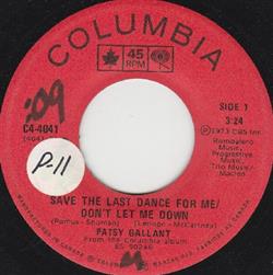 escuchar en línea Patsy Gallant - Save The Last Dance For Me Dont Let Me Down