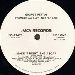 télécharger l'album Giorge Pettus - Make It Right