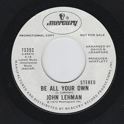 online anhören John Lehman - Be All Your Own