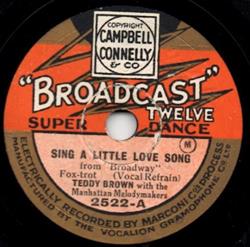 lataa albumi Teddy Brown With The Manhattan Melodymakers - Sing A Little Love Song My Song Of The Nile