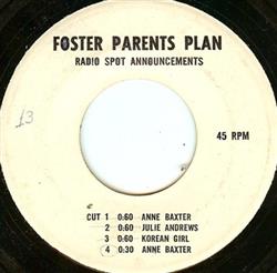 Download Various - Foster Parents Plan Radio Spot Announcements