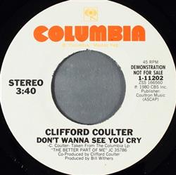 ladda ner album Clifford Coulter - Dont Wanna See You Cry