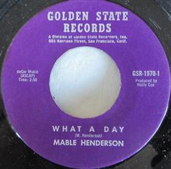 télécharger l'album Mable Henderson - What A Day Im On The Battlefield