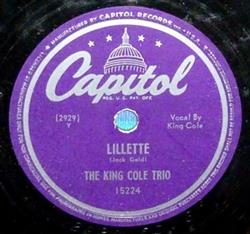 descargar álbum The King Cole Trio - Lillette A Woman Always Understands