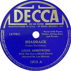 lytte på nettet Louis Armstrong With The Decca Mixed Chorus - Shadrack Jonah And The Whale