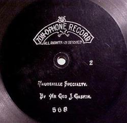 télécharger l'album Mr Geo J Gaskin - Vaudeville Specialty