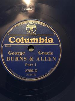 Album herunterladen George Burns & Gracie Allen - Part 1 Part 2