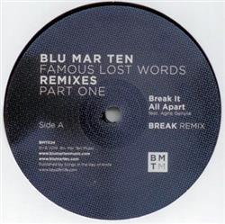 Download Blu Mar Ten - Famous Lost Words Remixes Part One