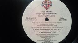 ladda ner album Eric Benét - When You Think Of Me