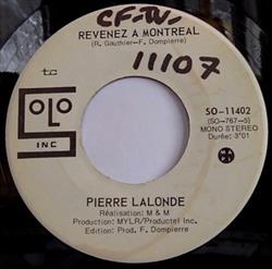 descargar álbum Pierre Lalonde - Revenez A Montreal