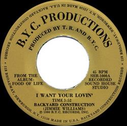 Backyard Construction - I Want Your Lovin Are You Lonely