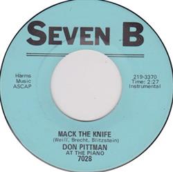 Don Pittman - Leaving It Up To You Mack The Knife