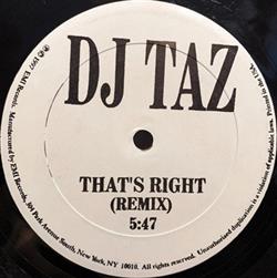 lataa albumi DJ Taz - Thats Right Remix