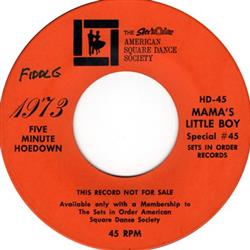 Download Five Minute Hoedown - Mamas Little Boy Walkin The Floor