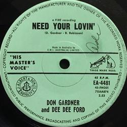 last ned album Don Gardner and Dee Dee Ford - Need Your Lovin